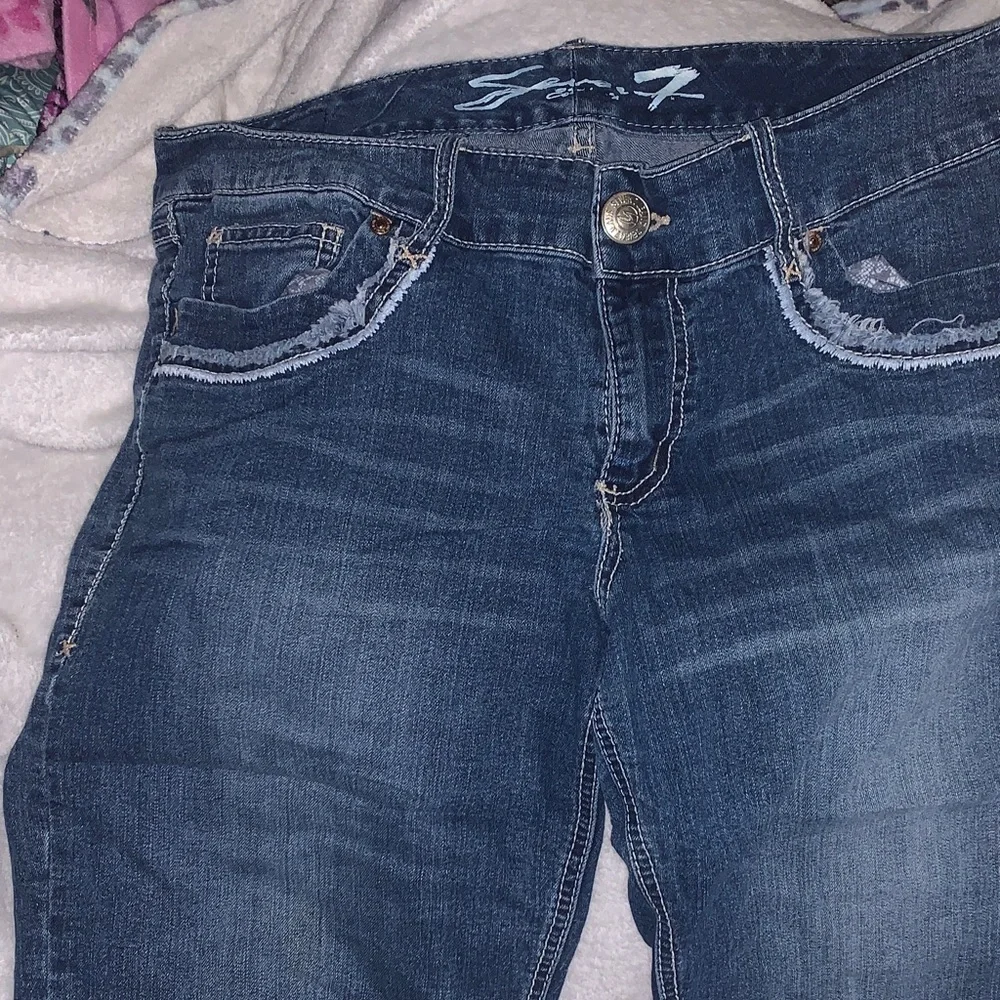Seven7 Women's Blue Denim Shorts